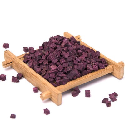 Factory supply freeze fried purple sweet potato dice